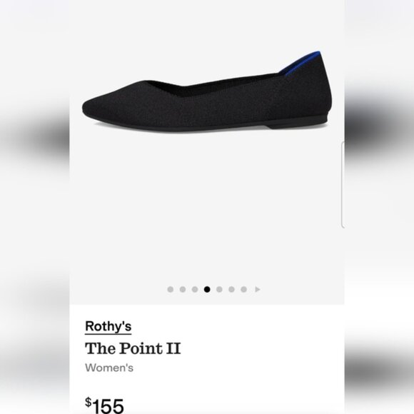 Rothy's The Point II Black Flats Size 9.5 EXCELLENT CONDITION - Picture 9 of 9